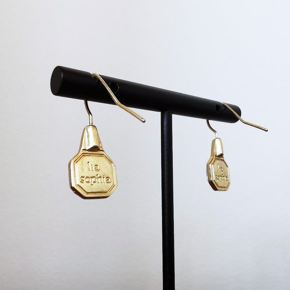 Matte Gold Lia Sophia Dangle Earrings - Picture 14 of 15